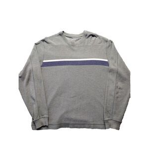 Eddie Bauer Mens‎ 100% Cotton Pullover Sweater Size Large Green W/Stripe 2007